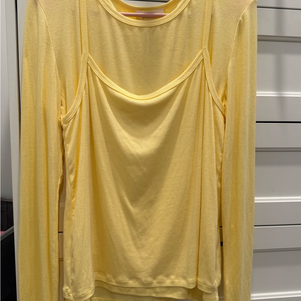 Bohme Soft Yellow Layered Blouse